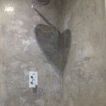 Tadelakt shower in  'Elephant'